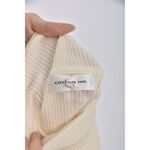 (S) cotton inn針織高領白色短袖上衣二手衣, , large