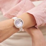 Relax Time RT-110S 拾光花語 太陽能陶瓷女錶-白x紫 RT-110S-03, , large