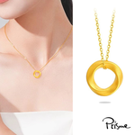 【Prisme Gold】黃金項鍊 莫比烏斯圓環 鍊墜項鍊 (金重：約0.05錢±0.02), , large
