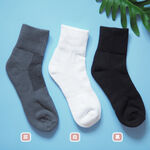 [Kaimei Cotton] Five pairs of MIT high-quality pure cotton sports air cushion socks made in Taiwan, , large