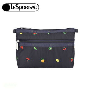 LeSportsac Cosmetic Clutch 雙層拉鍊收納化妝包 -鮮果彩繡