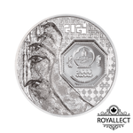SNOW LEOPARD Wild Mongolia 3 Oz Silver Coin 2000 Togrog Mongolia 2024, , large