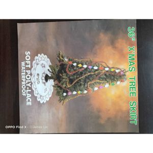 GS MALL 台灣製造 聖誕樹蕾絲地墊 90公分 聖誕樹地墊 蕾絲地墊 地墊 聖誕造型地墊 止滑墊 墊子