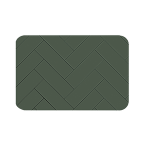 【Monster】 Soft Diatomaceous Earth Absorbent Mat – Slate Pattern Series (60x40cm) – Forest Green