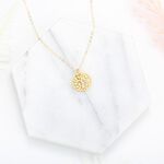 【Angel & Me】Tree of Life s925 sterling silver 24k gold plated necklace gift, , large