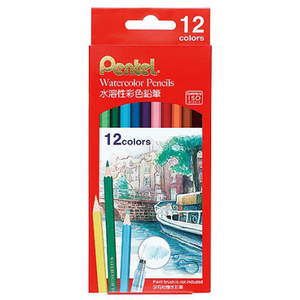 【 Pentel 飛龍 】水溶性色鉛筆12色 /盒 CB9-12TW