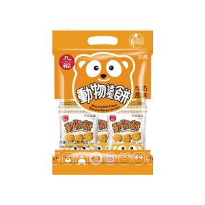 九福動物餅牛奶