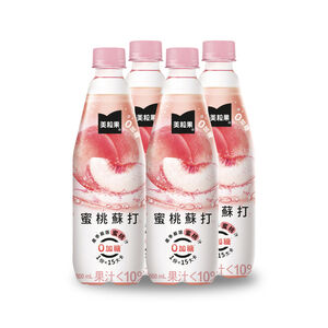 美粒果零加糖蜜桃蘇打500ml