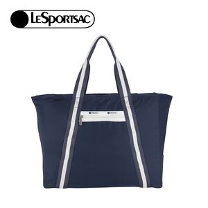 |快速出貨|Lesportsac E/W Everyday Tote 橫式日常托特包/ 滾邊深海藍
