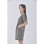 (M) pretty young thing韓牌碎花黑色洋裝二手衣, , large