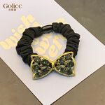 【Gulicc】古莉可 髮圈 韓國大水鑽蝴蝶結髮圈, , large
