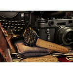 elegantsis Army 戰地記者三眼計時腕錶-黑x卡其/48mm ELJT48-OB09LC, , large