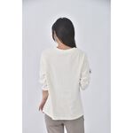 (M) kiki質感棉質圓領杏色短袖上衣二手衣, , large