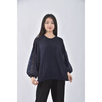 (M) scolar長版藍色長袖上衣二手衣, , large