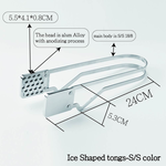 [巴果果]304不鏽鋼蜂巢防滑冰夾 吧檯冰塊夾 飲料夾 耐用不生鏽SAPB-01-01-1, , large