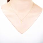 【Angel & Me】Blessed Cross s925 sterling silver 24k gold plated Birthday gift, , large