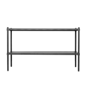 【Y HOUSE】90x35x60cm perforated board two-layer rack perforated board rack iron rack - black paint