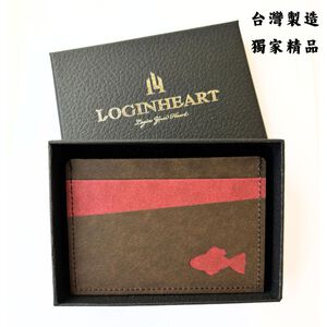 [LOGINHEART]魚滿堂_秋楓咖紅 全防護屏蔽感應卡夾  5卡層皆受屏蔽 防盜刷 防消磁 台灣製造獨家精品