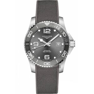 LONGINES 浪琴 深海征服者浪鬼陶瓷潛水機械錶-灰/41mm L37814769