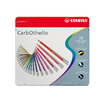 【STABILO】思筆樂 CarbOthello 奧賽樂水性粉彩筆 24色鐵盒 / 盒 1424-6, , large
