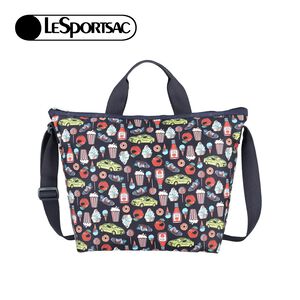 |快速出貨|Lesportsac Deluxe Easy Carry Tote 兩用托特包/ 紐約美食插畫風