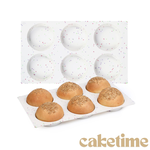 CAKETIME Muffin Top Pan, Silicone Egg Molds for Breakfast Sandwiches 3 Inch Round Egg Baking Pan, , large