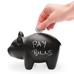 Perry the CapitaLIST Pig Chalkboard money box incl chalk, , large