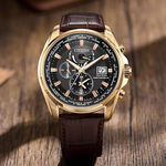 CITIZEN 星辰 亞洲限定款 光動能萬年曆電波手錶 AT9123-13E, , large