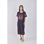 (S) he di棉質圓領藍色洋裝二手衣, , large