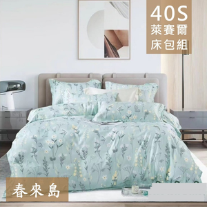 【愛神】40支天絲台灣製造天絲<春來島>單人床包組
