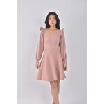 (S) 【依庭私服】yuanzi質感V領粉色洋裝二手衣, , large