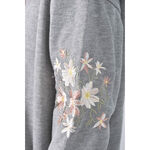 (XL) imoda棉質V領灰色長袖上衣二手衣, , large