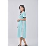 (S) kao meifen棉質藍色洋裝二手衣, , large