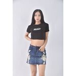 (M) used jeans丹寧牛仔質感棉質藍色短裙二手衣, , large