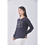 (M) abercrombie fitch質感棉質logo藍色長袖上衣二手衣, , large