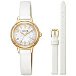 CITIZEN 星辰 Wicca 25周年限定款 太陽能女錶 套錶附贈皮錶帶 KP3-627-21, , large