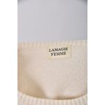 (S) lamagie femme修身短版白色長袖上衣二手衣, , large