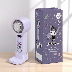 【三麗鷗 Sanrio】KUROMI 酷洛米 100檔 冰風扇 冰鎮渦輪手持風扇 4000mah大容量(附手機支架底座) - 塔羅牌