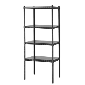 【Y HOUSE】60x45x150cm perforated plate four-layer rack perforated plate rack iron rack - black paint