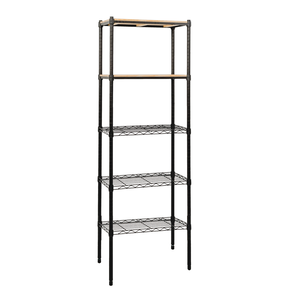 【Y HOUSE】60x30x210cm pine five-layer storage rack rack iron rack - black paint