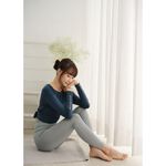 YOGA FLOW Ballet Tied Shirt - 綁帶蝴蝶結罩衫 - 墨水藍 Indigo, , large