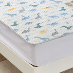 【FOCA】Naughty Dinosaur | Graphene antibacterial breathable natural latex cooling pad/cooling mat/multi-function pad (gift: same style pillowcase x1) - Single, , large