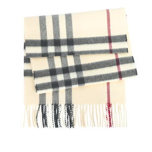 BURBERRY 基本款經典格紋喀什米爾圍巾/石色