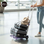 摩達客◉折疊輕便拉桿小推車-兩色可選 搬貨購物必備, , large