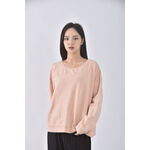 (2XL) atmosphere棉質圓領粉色長袖上衣二手衣, , large