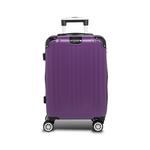 【Alldma鷗德馬】20吋ABS玩色拉鏈登機箱S2-紫色(贈B2束帶), , large