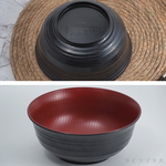 日本製可微波木紋紅黑丼碗-18cm-1200ml-6入, , large