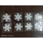 金德恩 GS MALL 台灣製造 夜光裝飾雪花 聖誕節雪花 聖誕雪花 夜光雪花 雪花窗貼 夜光裝飾 夜光壁貼, , large