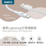 RASTO RX36 iPhone Lightning充電傳輸線 2M+2M 雙入組 快充 傳輸二合一 TPE材質 白色, , large