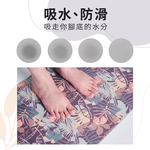 【Monster】 Soft Diatomaceous Earth Absorbent Mat – Verdant Garden (60x40cm) – Green Lotus, , large